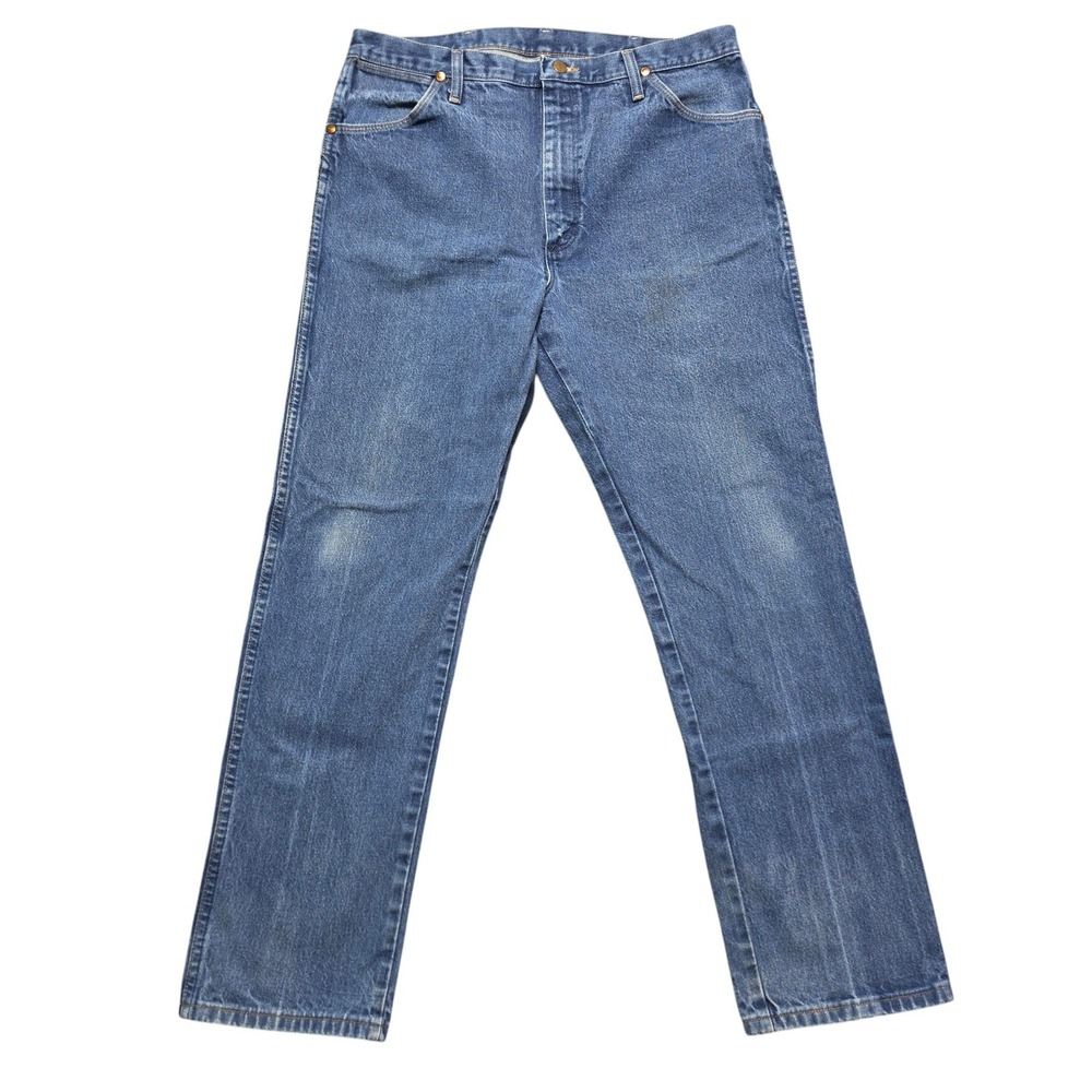 Western Workwear Classic Cowboy Cut Straight Leg Jeans Mens 38x32 Blue Wrangler